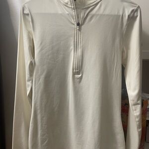 Nike Men's White Zip-Up Sweater